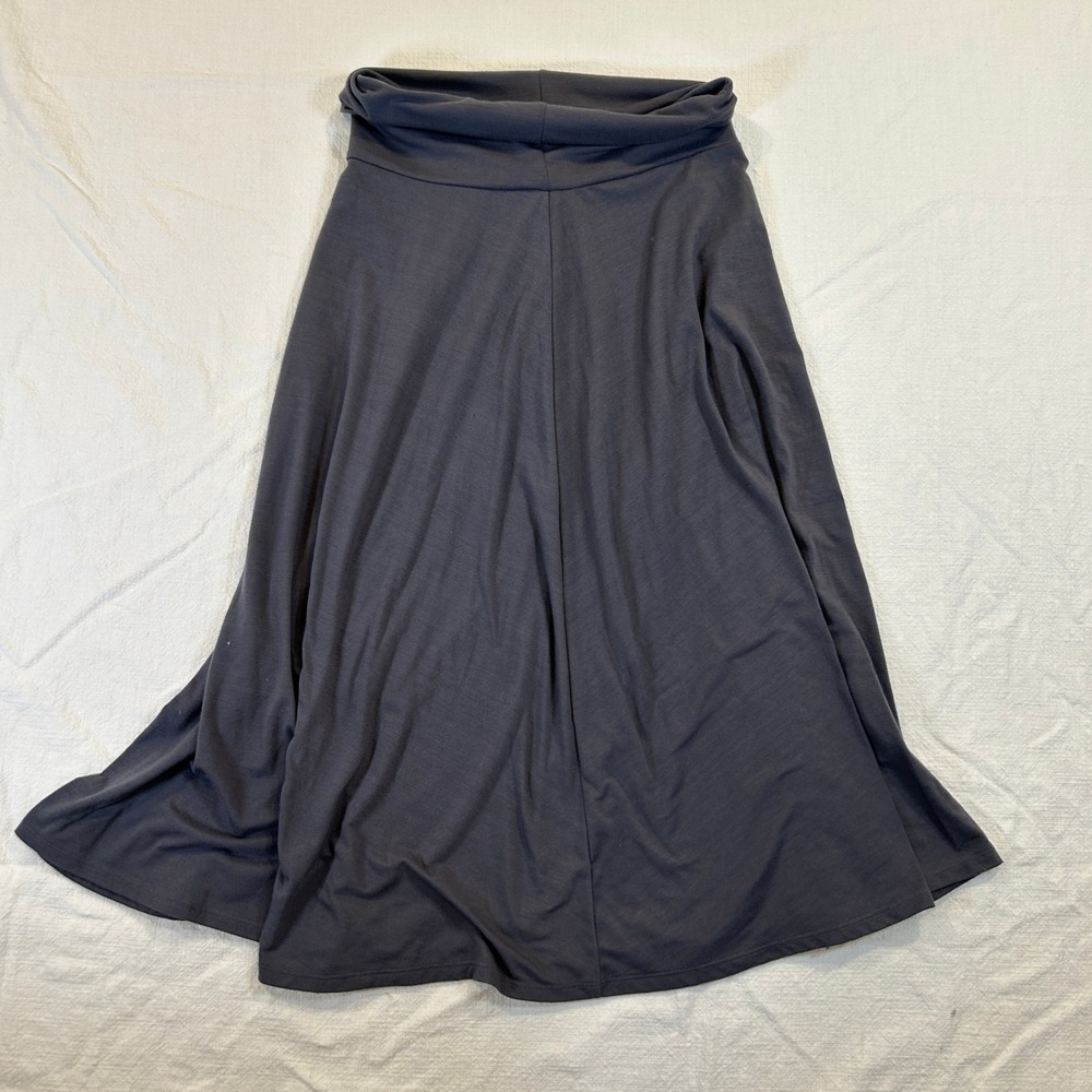 Alpine Design Womens Gray A-Line Flare Skirt Large Fold Over Waist 945S10W06